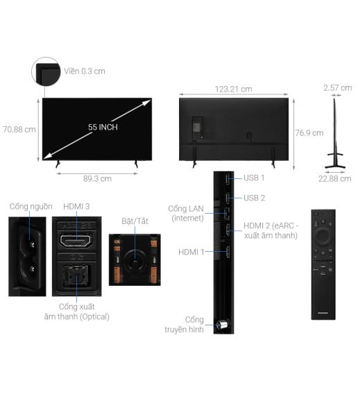 Smart Tivi Samsung 4K Crystal UHD 55 inch